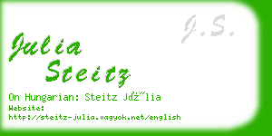 julia steitz business card